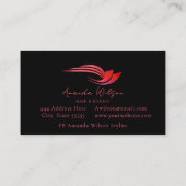 Modern Hot Pink Metallic Abstract Visitekaartje (Achterkant)