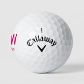 Modern Hot Pink Monogrammed Golfballen (Logo)