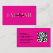 Modern Hot Pink Salon Visitekaartje (Voorkant / Achterkant)