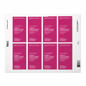 Modern Hot Pink Soap Packaging Label (Full Sheet)