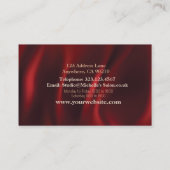 Modern Hot Red Velvet Makeup Artist Visitekaartje (Achterkant)