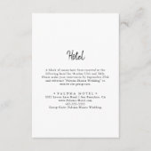 Modern hotel informatiekaartje (Voorkant)