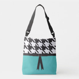 Modern Houndstooth Crossbody Tas