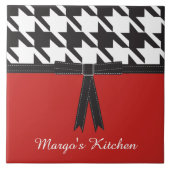 Modern Houndstooth Tegeltje (Voorkant)
