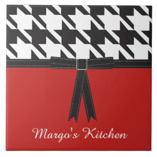 Modern Houndstooth Tegeltje