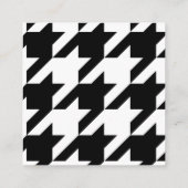 Modern Houndstooth Toevoegen Logo Zwart Wit Neon R Vierkante Visitekaartje (Achterkant)