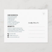 Modern House Cleaning Maid Service Housekeeping Briefkaart (Achterkant)