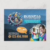 Modern House Cleaning Maid Service Housekeeping Briefkaart (Voorkant)