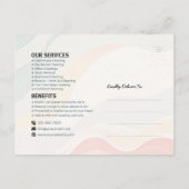 Modern House Cleaning Maid Service Housekeeping Briefkaart (Achterkant)