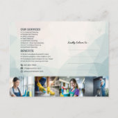 Modern House Cleaning Maid Service Housekeeping Briefkaart (Achterkant)