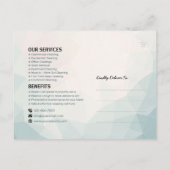 Modern House Cleaning Maid Service Housekeeping Briefkaart (Achterkant)