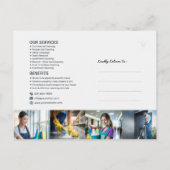 Modern House Cleaning Maid Service Housekeeping Briefkaart (Achterkant)
