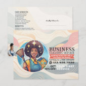 Modern House Cleaning Maid Service Housekeeping Briefkaart (Voorkant / Achterkant)