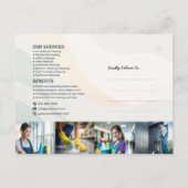 Modern House Cleaning Maid Service Housekeeping Briefkaart (Achterkant)