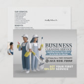 Modern House Cleaning Maid Service Housekeeping Briefkaart (Voorkant / Achterkant)