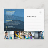 Modern House Cleaning Maid Service Housekeeping Briefkaart (Achterkant)