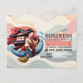 Modern House Cleaning Maid Service Housekeeping Briefkaart (Voorkant)