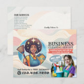 Modern House Cleaning Maid Service Housekeeping Briefkaart (Voorkant / Achterkant)