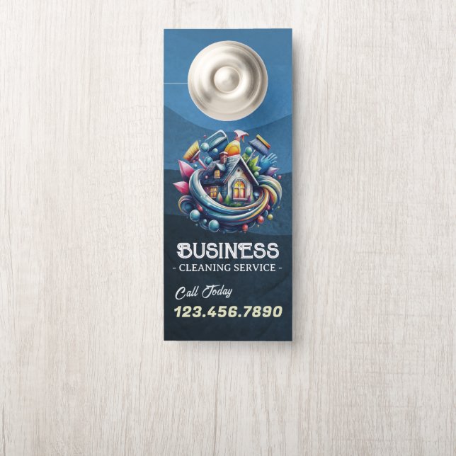 Modern House Cleaning Maid Service Housekeeping Deurhanger (Op knop)