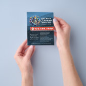 Modern House Cleaning Maid Service Housekeeping Flyer (Hand)