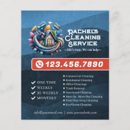 Modern House Cleaning Maid Service Housekeeping Flyer