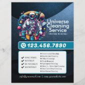 Modern House Cleaning Maid Service Housekeeping Flyer (Voorkant)