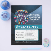 Modern House Cleaning Maid Service Housekeeping Flyer (Enkel)