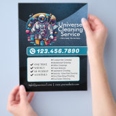 Modern House Cleaning Maid Service Housekeeping Flyer (Hand)