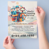 Modern House Cleaning Maid Service Housekeeping Flyer (Hand)