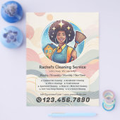 Modern House Cleaning Maid Service Housekeeping Flyer (Enkel)