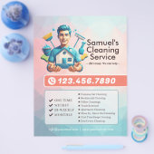 Modern House Cleaning Maid Service Housekeeping Flyer (Enkel)