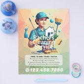 Modern House Cleaning Maid Service Housekeeping Flyer (Enkel)