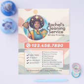 Modern House Cleaning Maid Service Housekeeping Flyer (Enkel)