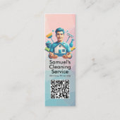 Modern House Cleaning Maid Service Housekeeping Mini Visitekaartje (Voorkant)