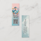 Modern House Cleaning Maid Service Housekeeping Mini Visitekaartje (Voorkant / Achterkant)
