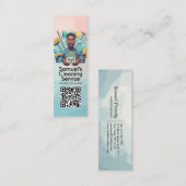 Modern House Cleaning Maid Service Housekeeping Mini Visitekaartje (Voorkant / Achterkant)