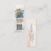 Modern House Cleaning Maid Service Housekeeping Mini Visitekaartje (Voorkant / Achterkant)