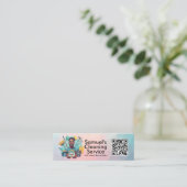 Modern House Cleaning Maid Service Housekeeping Mini Visitekaartje (Staand voorkant)