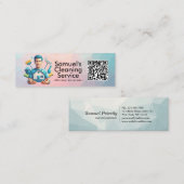 Modern House Cleaning Maid Service Housekeeping Mini Visitekaartje (Voorkant / Achterkant)