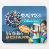 Modern House Cleaning Maid Service Housekeeping Muismat (Voorkant)