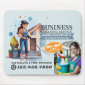 Modern House Cleaning Maid Service Housekeeping Muismat (Voorkant)