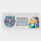 Modern House Cleaning Maid Service Housekeeping Spandoek (Horizontaal)