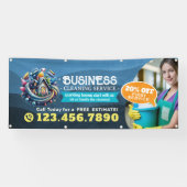 Modern House Cleaning Maid Service Housekeeping Spandoek (Horizontaal)