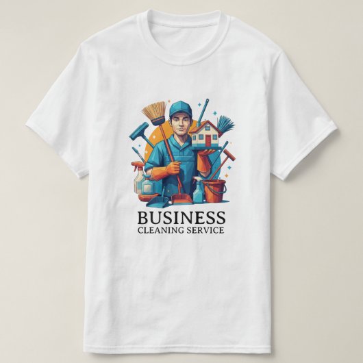 Modern House Cleaning Maid Service Housekeeping T-shirt (Design voorkant)