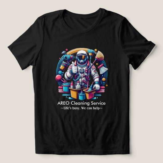 Modern House Cleaning Maid Service Housekeeping Tri-Blend Shirt (Design voorkant)