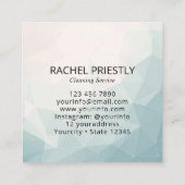 Modern House Cleaning Maid Service Housekeeping Vierkante Visitekaartje (Achterkant)