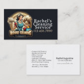 Modern House Cleaning Maid Service Housekeeping Visitekaartje (Voorkant / Achterkant)