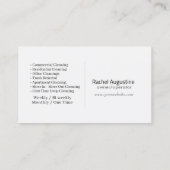 Modern House Cleaning Maid Service Housekeeping Visitekaartje (Achterkant)