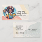 Modern House Cleaning Maid Service Housekeeping Visitekaartje (Voorkant / Achterkant)