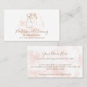 Modern House Cleaning Service & Maid Visitekaartje (Voorkant / Achterkant)